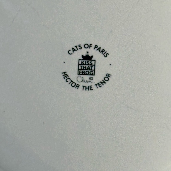 Cats Of Paris Kiss That Frog Cleen Hector The Tenor 8” Plate Hector Le Tenor - Picture 7 of 9